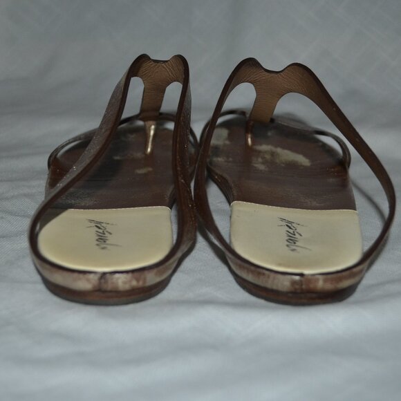 Sz 36.5 6 Marsell Gold Weathered Leather Sandals - Picture 6 of 7